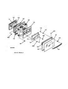 04 - Oven Door parts for Ge Range JCSP39BW2BB from AppliancePartsPros.com