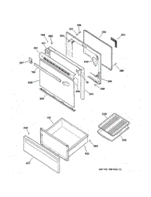 03 - Door & Drawer Parts parts for Ge Range JBP63SV1WH from AppliancePartsPros.com