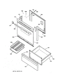 03 - Door & Drawer Parts parts for Ge Range JBS03GV5 from AppliancePartsPros.com