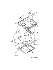 02 - Cooktop parts for Ge Range JBS29GM4WH from AppliancePartsPros.com