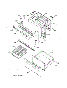 03 - Door & Drawer Parts parts for Ge Range JBP26WY3 from AppliancePartsPros.com