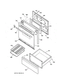 03 - Door & Drawer Parts parts for Ge Range JBS27AY2 from AppliancePartsPros.com