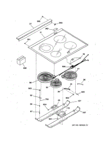 02 - Cooktop parts for Ge Range JSP40BW2BB from AppliancePartsPros.com