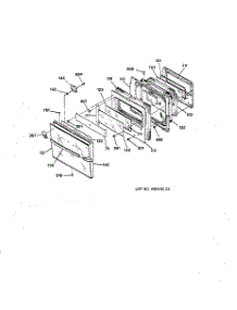 03 - Door parts for Ge Range JMP28BW2AD from AppliancePartsPros.com