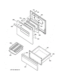 03 - Door & Drawer Parts parts for Ge Range JBS26W2 from AppliancePartsPros.com