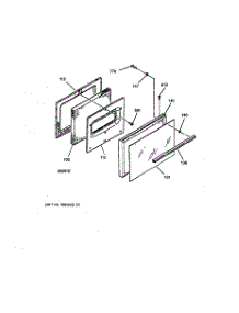 04 - Door parts for Ge Range LEB116GT2WH from AppliancePartsPros.com