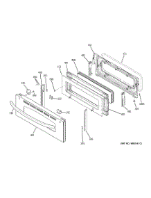 05 - Upper Door parts for Ge Range JB870ST1SS from AppliancePartsPros.com