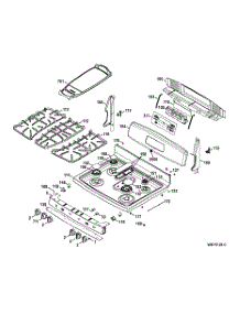 02 - Control Panel & Cooktop parts for Ge Range JGB870DET1WW from AppliancePartsPros.com