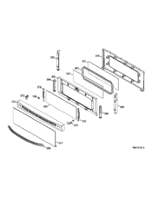 06 - Upper Door parts for Ge Range JGB870DET1WW from AppliancePartsPros.com