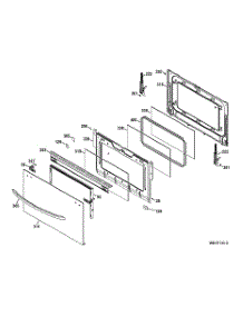 07 - Lower Door parts for Ge Range JGB870DET1BB from AppliancePartsPros.com