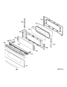 06 - Upper Door parts for Ge Range PGB995SET1SS from AppliancePartsPros.com