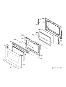 07 - Lower Door parts for Ge Range PGB995DET1BB from AppliancePartsPros.com