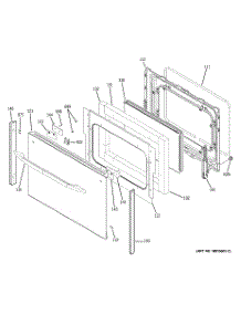 06 - Lower Door parts for Ge Range JB850DT1BB from AppliancePartsPros.com