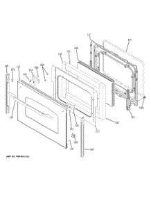 06 - Lower Door parts for Ge Range JB870DT1BB from AppliancePartsPros.com