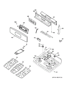 02 - Conrol Panel & Cooktop parts for Ge Range PGB910DET1CC from AppliancePartsPros.com