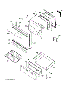 04 - Door & Drawer Parts parts for Ge Range PGB910DET1WW from AppliancePartsPros.com