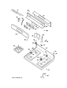 02 - Control Panel & Cooktop parts for Ge Range JGBP28MEMBBS from AppliancePartsPros.com