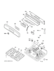 02 - Control Panel & Cooktop parts for Ge Range JGB600DET1BB from AppliancePartsPros.com