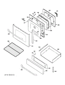 04 - Door & Drawer Parts parts for Ge Range JGB810SET1SS from AppliancePartsPros.com