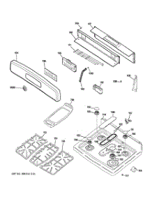 02 - Control Panel & Cooktop parts for Ge Range JGB840SET1SS from AppliancePartsPros.com