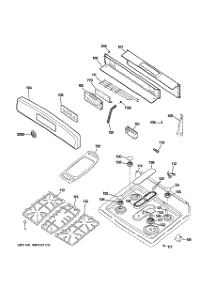 02 - Control Panel & Cooktop parts for Ge Range JGB810DET1WW from AppliancePartsPros.com