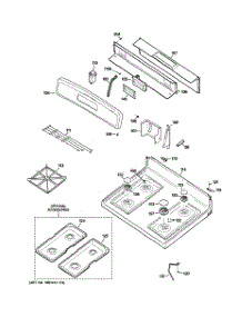 02 - Control Panel & Cooktop parts for Ge Range JGBS23DET1BB from AppliancePartsPros.com
