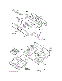 02 - Control Panel & Cooktop parts for Ge Range JGB250SET1SS from AppliancePartsPros.com