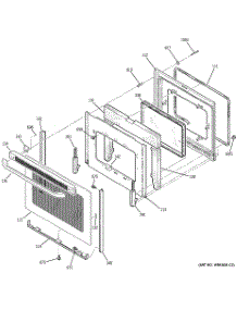 04 - Door parts for Ge Range JBP25BM2CT from AppliancePartsPros.com