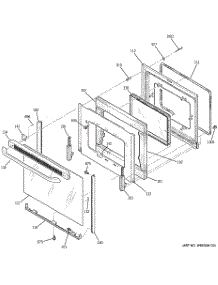 04 - Door parts for Ge Range JB400DP4BB from AppliancePartsPros.com