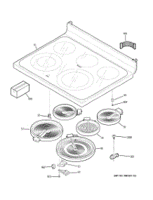 02 - Cooktop parts for Ge Range JBP72SM5SS from AppliancePartsPros.com