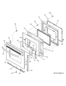 04 - Door parts for Ge Range JBP72SM5SS from AppliancePartsPros.com