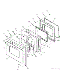 04 - Door parts for Ge Range JBP66SM6SS from AppliancePartsPros.com