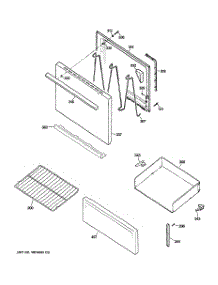 03 - Door & Drawer Parts parts for Ge Range JBS03M3WH from AppliancePartsPros.com