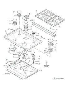 03 - Cooktop parts for Ge Range PGS975DEP2BB from AppliancePartsPros.com