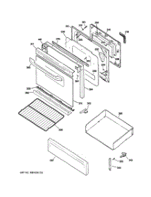 04 - Door & Drawer Parts parts for Ge Range JGBP25DEM9BB from AppliancePartsPros.com
