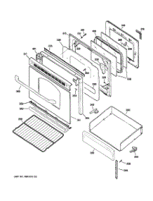04 - Door & Drawer Parts parts for Ge Range JGBP28DEM8WW from AppliancePartsPros.com