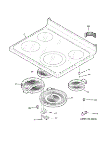 02 - Cooktop parts for Ge Range JBP66DM3CC from AppliancePartsPros.com