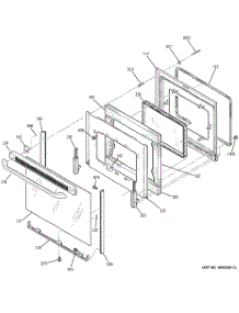 04 - Door parts for Ge Range JB400SP4SS from AppliancePartsPros.com
