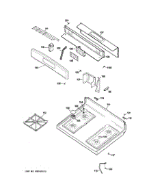 02 - Control Panel & Cooktop parts for Ge Range JGBS18DEN5BB from AppliancePartsPros.com