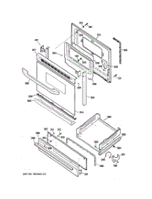 04 - Door & Drawer Parts parts for Ge Range JGBS18DEN5BB from AppliancePartsPros.com