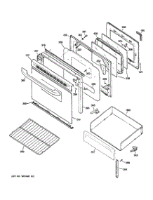 03 - Door & Drawer Parts parts for Ge Range JBP15DM2BB from AppliancePartsPros.com