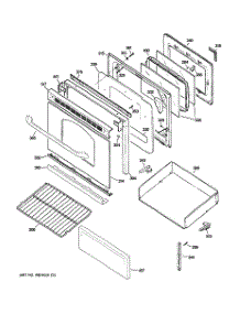 03 - Door & Drawer Parts parts for Ge Range JBP27DM2BB from AppliancePartsPros.com
