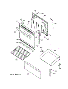 03 - Door & Drawer Parts parts for Ge Range JBS03BM2WH from AppliancePartsPros.com