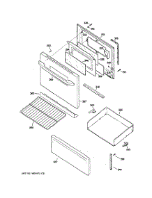 03 - Door & Drawer Parts parts for Ge Range JBS07SP2SA from AppliancePartsPros.com
