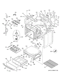 03 - Body Parts parts for Ge Range PB909TP4WW from AppliancePartsPros.com