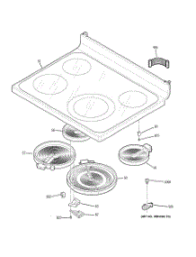 02 - Cooktop parts for Ge Range JB670DP2BB from AppliancePartsPros.com