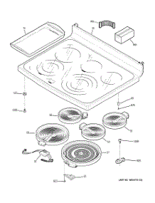 02 - Cooktop parts for Ge Range PB978DP4BB from AppliancePartsPros.com