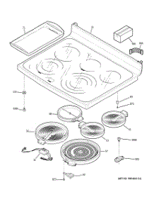 02 - Cooktop parts for Ge Range PB979TP4WW from AppliancePartsPros.com