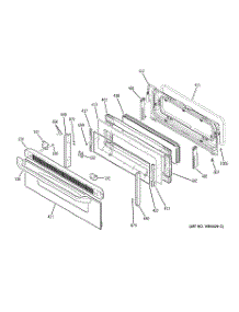 05 - Upper Door parts for Ge Range JCB850SR2SS from AppliancePartsPros.com