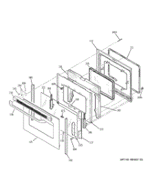 06 - Lower Door parts for Ge Range JCB850SR2SS from AppliancePartsPros.com